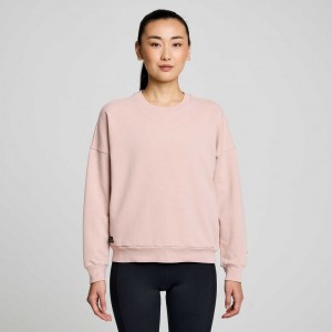 Saucony Recovery Crew Sweatshirt Damen Rosa | BERLIN PSLXBM