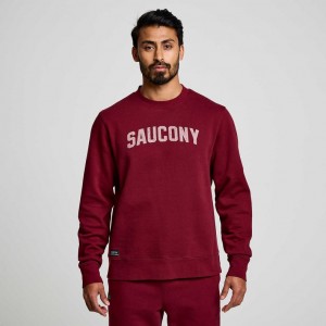 Saucony Recovery Crew Sweatshirt Herren Rot | BERLIN KPBIDA