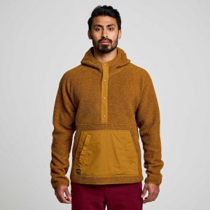 Saucony Recovery Sherpa Pullover Hoodie Herren Braun | BERLIN DRBGEO