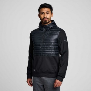 Saucony Solstice Oysterpuff Hoodie Herren Schwarz | BERLIN XPHKMA