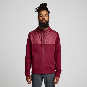 Saucony Solstice Zip Hoodie Herren Rot | BERLIN DQGSMI