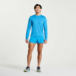 Saucony Stopwatch Long Sleeve T-Shirt Herren Blau | BERLIN UABIVY