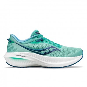 Saucony Triumph 21 Laufschuhe Damen Türkis | BERLIN UEPJSW