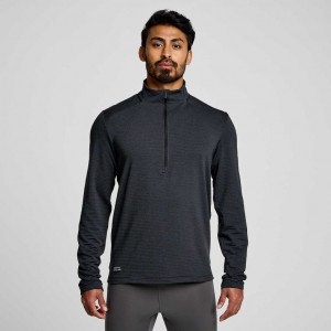 Saucony Triumph 3D 1/2 Zip Sweatshirt Herren Schwarz | BERLIN MFGACL