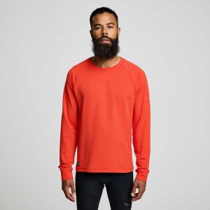 Saucony Triumph 3D Crew Sweatshirt Herren Orange | BERLIN WAJZSN