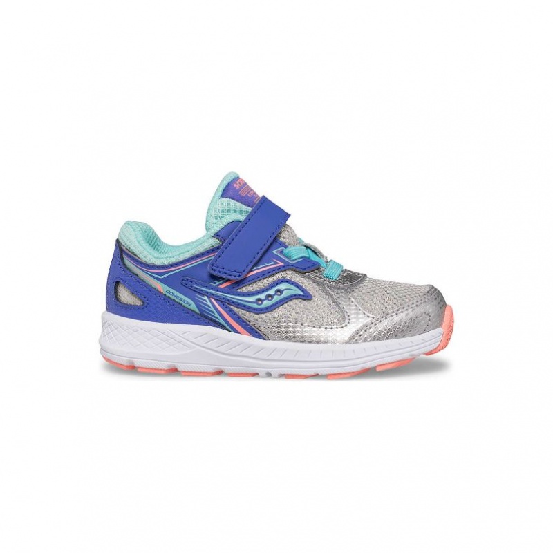 Saucony Cohesion 14 A/C Jr. Sneaker Kleine Kinder Blau Silber | BERLIN FXTEBK