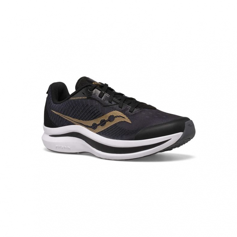 Saucony Endorphin KDZ Sneaker Große Kinder Schwarz Gold | BERLIN WLHDBK