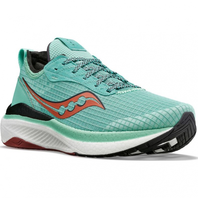 Saucony Freedom Crossport Laufschuhe Damen Türkis | BERLIN NLVKSD