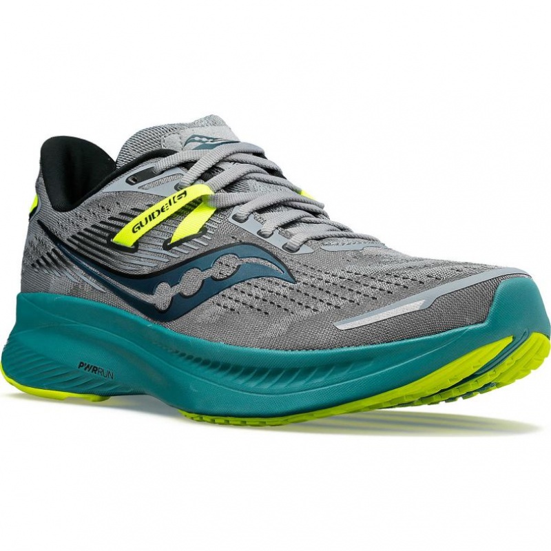 Saucony Guide 16 Laufschuhe Herren Grau Türkis | BERLIN DAZNCF