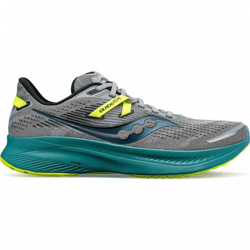 Saucony Guide 16 Laufschuhe Herren Grau Türkis | BERLIN DAZNCF