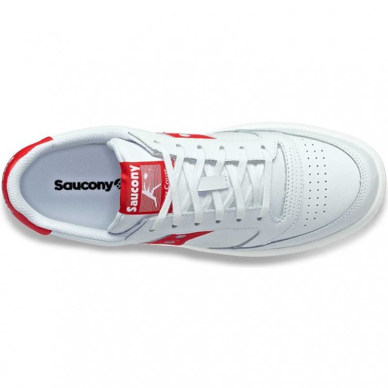 Saucony Jazz Court PU Sneaker Herren Weiß Rot | BERLIN PCRFSL