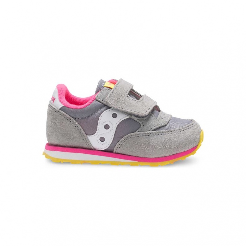 Saucony Jazz Hook & Loop Sneaker Große Kinder Grau | BERLIN INDUOG