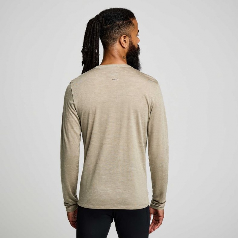 Saucony Peregrine Merino Long Sleeve T-Shirt Herren Olivgrün | BERLIN HCEKUB