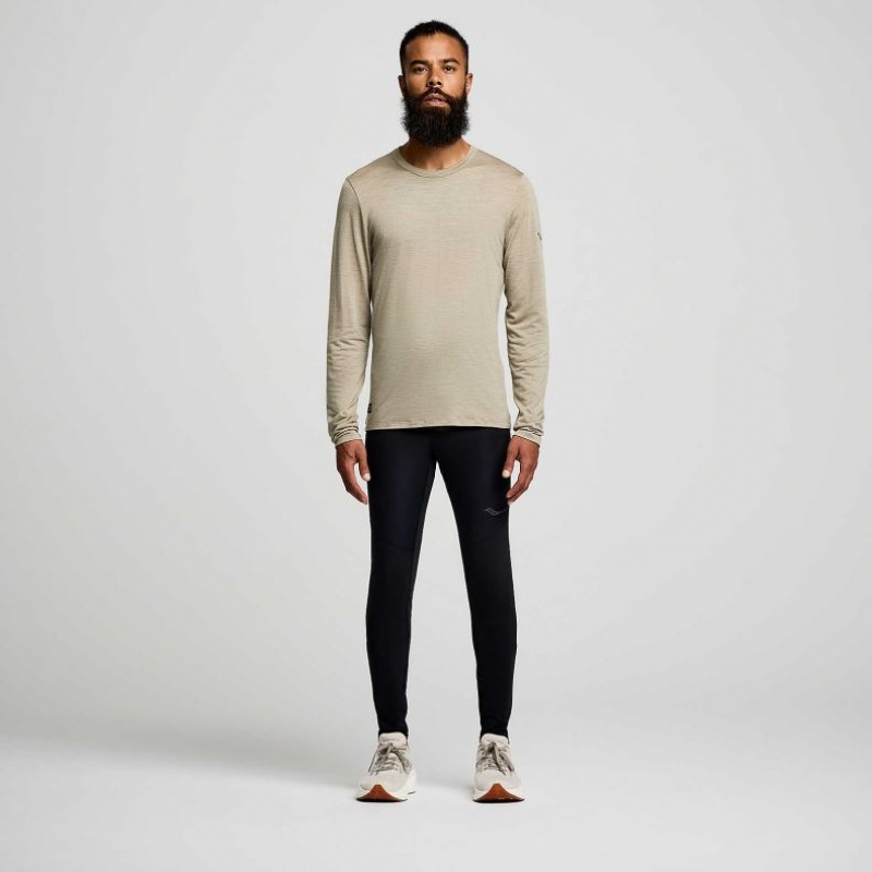 Saucony Peregrine Merino Long Sleeve T-Shirt Herren Olivgrün | BERLIN HCEKUB