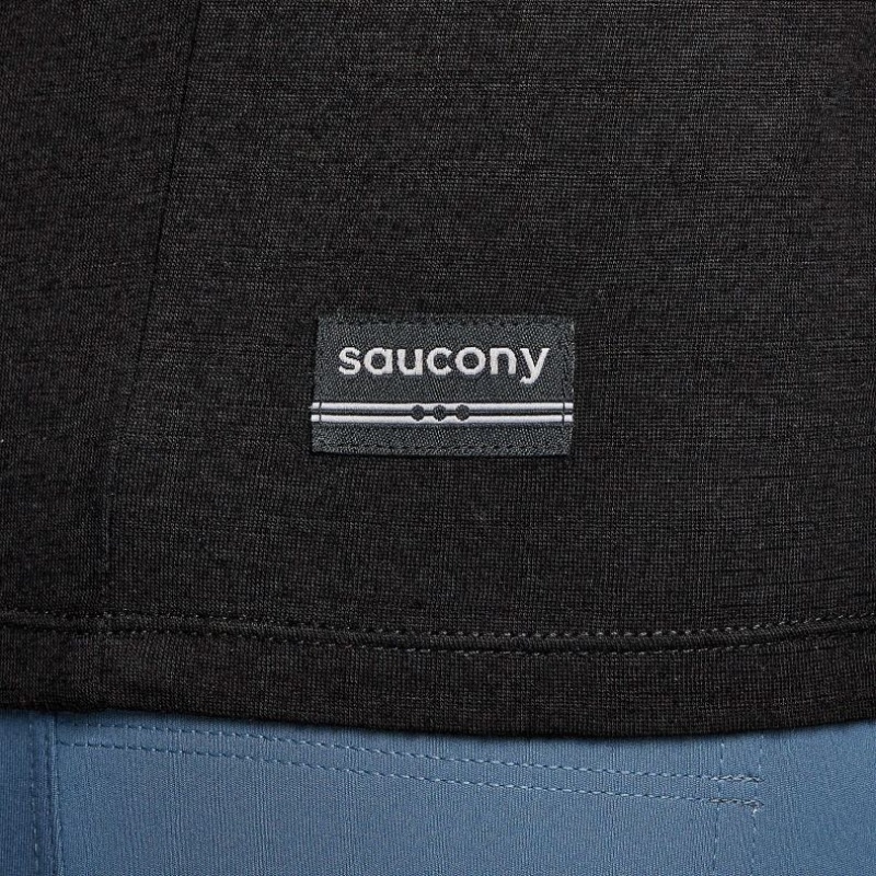 Saucony Peregrine Merino Long Sleeve T-Shirt Herren Schwarz | BERLIN TILNAJ