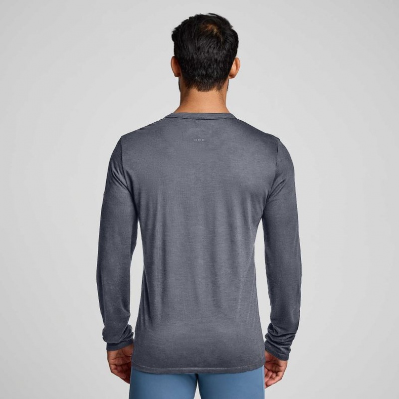 Saucony Peregrine Merino Long Sleeve T-Shirt Herren Grau | BERLIN VOFZYH