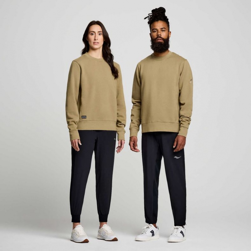 Saucony Recovery Crew Sweatshirt Damen Olivgrün | BERLIN ORHSFI