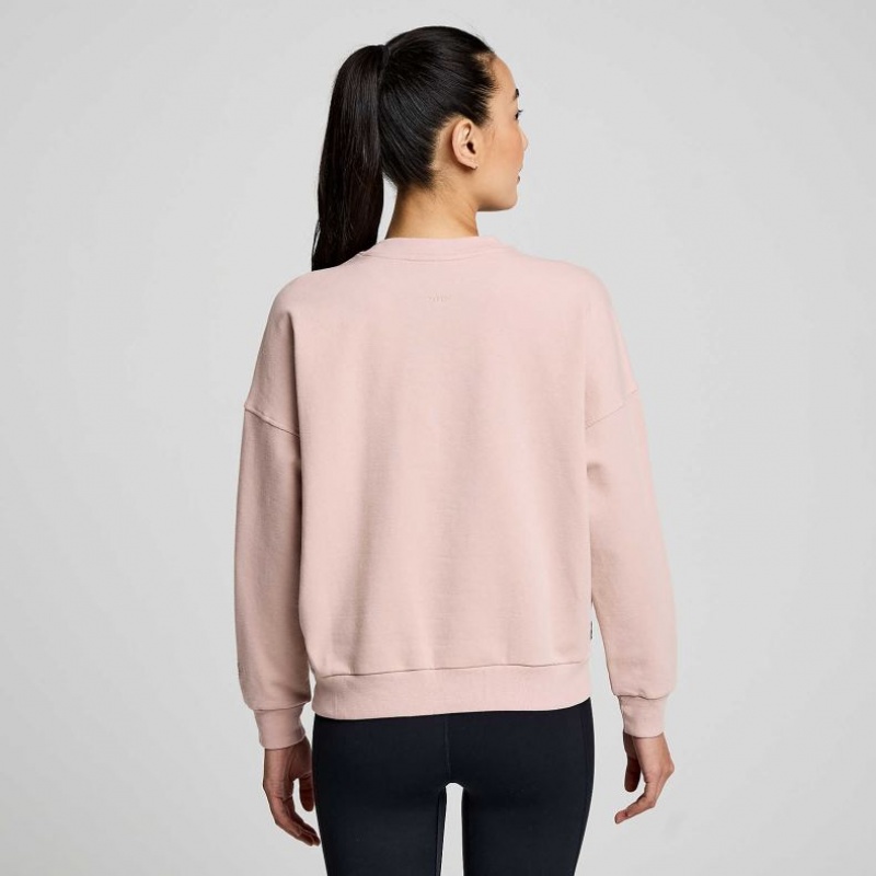 Saucony Recovery Crew Sweatshirt Damen Rosa | BERLIN PSLXBM