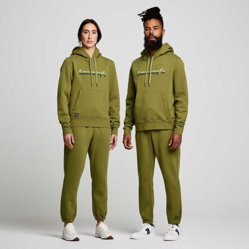 Saucony Recovery Hoodie Herren Olivgrün | BERLIN DJQSRP