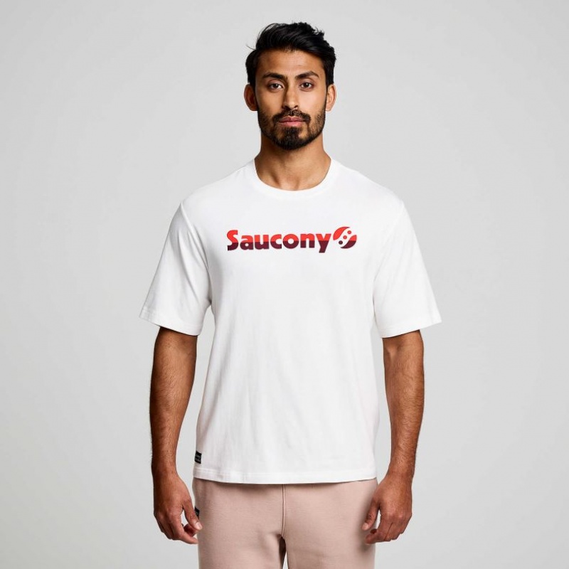 Saucony Recovery Kurzes Sleeve T-Shirt Herren Weiß | BERLIN FQVGOT