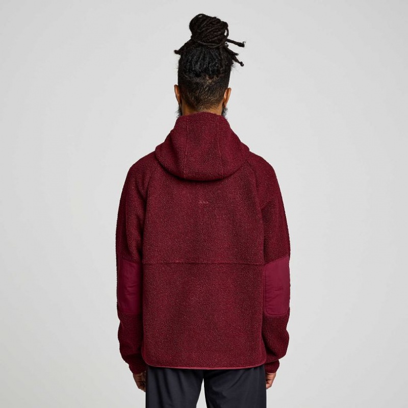 Saucony Recovery Sherpa Pullover Hoodie Herren Bordeaux | BERLIN XZDAEW