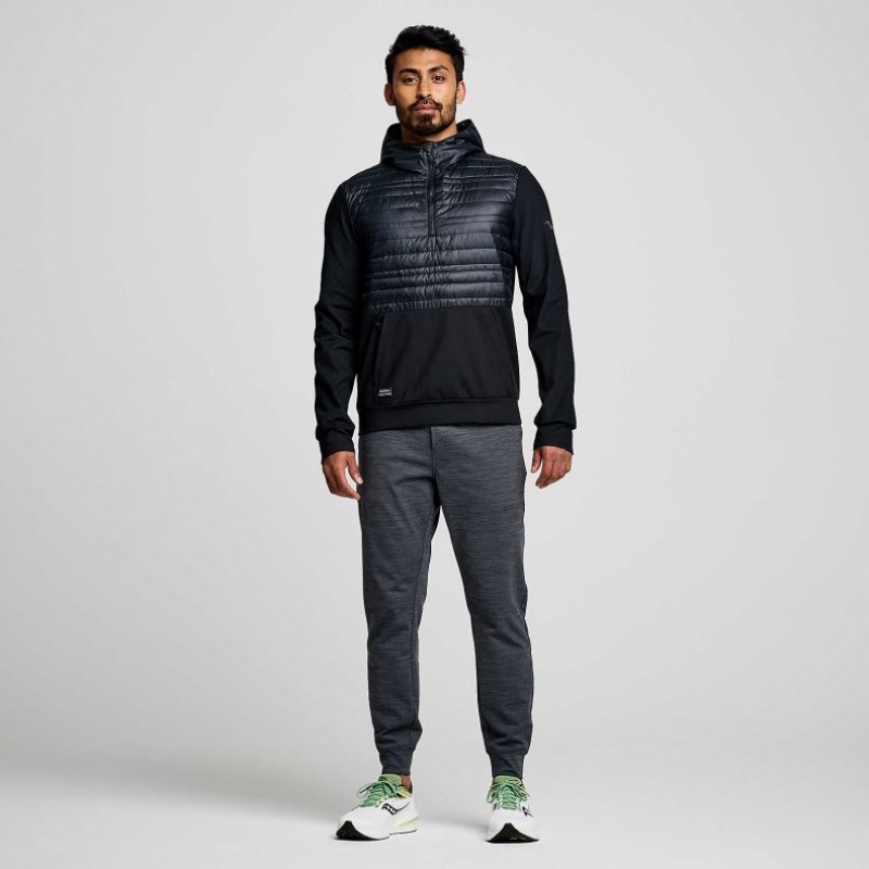 Saucony Solstice Oysterpuff Hoodie Herren Schwarz | BERLIN XPHKMA