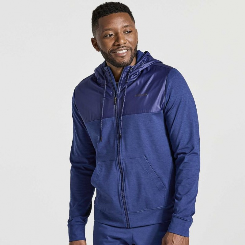 Saucony Solstice Zip Hoodie Herren Navy | BERLIN YLFDGM