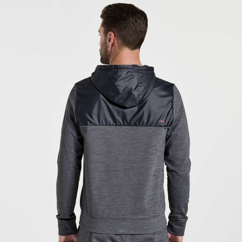 Saucony Solstice Zip Hoodie Herren Schwarz | BERLIN ETBRWG