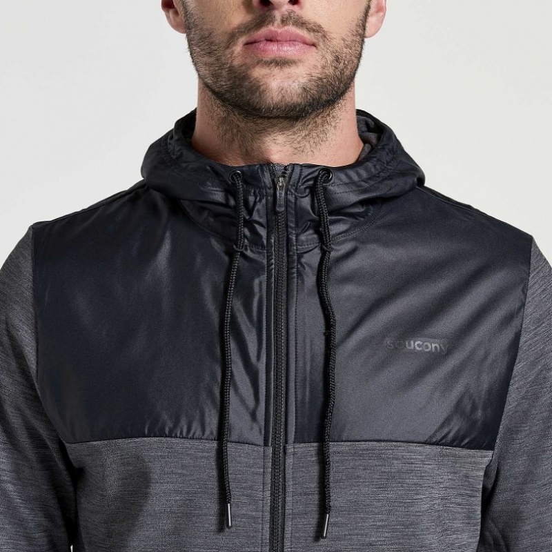 Saucony Solstice Zip Hoodie Herren Schwarz | BERLIN ETBRWG