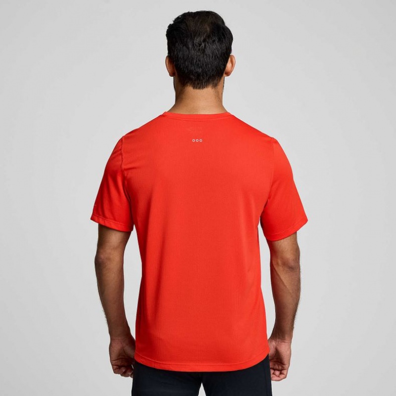 Saucony Stopwatch Kurzes Sleeve T-Shirt Herren Orange | BERLIN HIXFMS