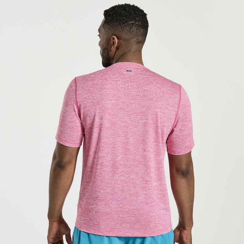 Saucony Stopwatch Kurzes Sleeve T-Shirt Herren Rosa | BERLIN WCIAYX