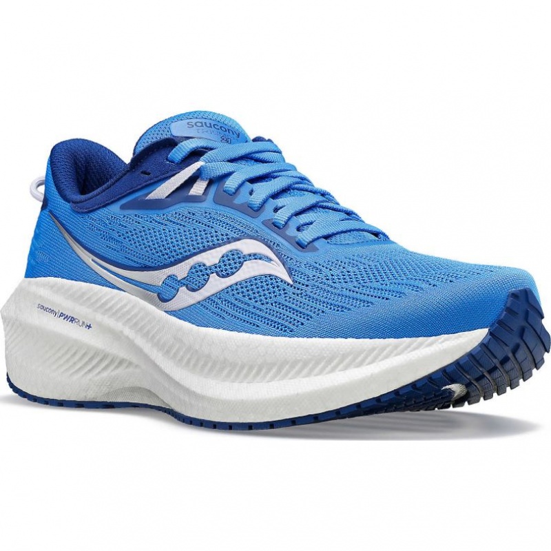 Saucony Triumph 21 Wide Laufschuhe Damen Blau | BERLIN PVSWCI